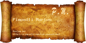 Pimpedli Martos névjegykártya